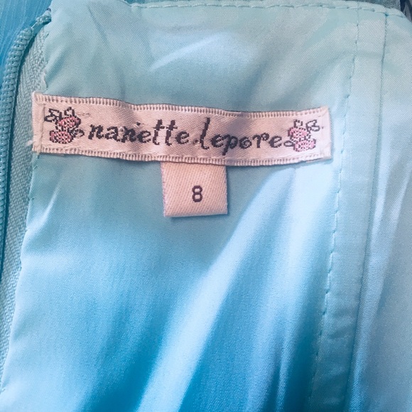 Nanette Lepore Peacock Silk Strapless Dress 👗 8 - Picture 4 of 5